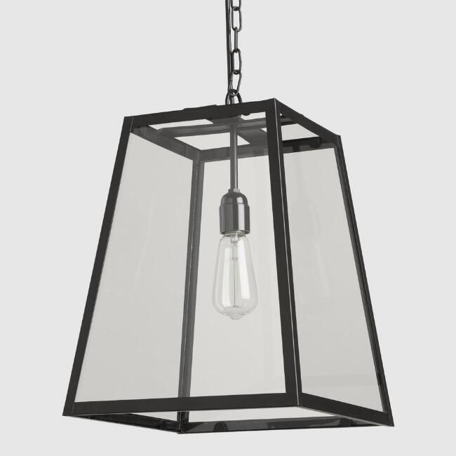 Four-Sided Glass Hanging Pendant Lamp | World Market