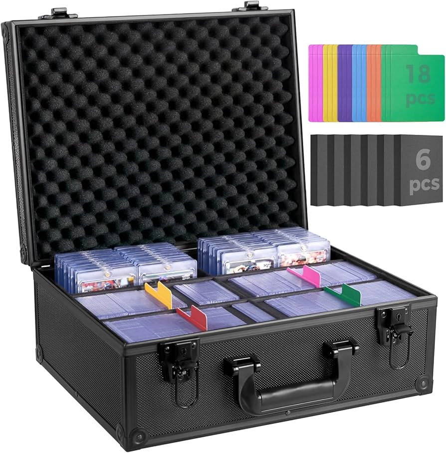 Top Loader Storage Box, Trading Card Case for Sports Cards, Fits 3" x 4" 35PT Hard Sleeves with 1... | Amazon (US)
