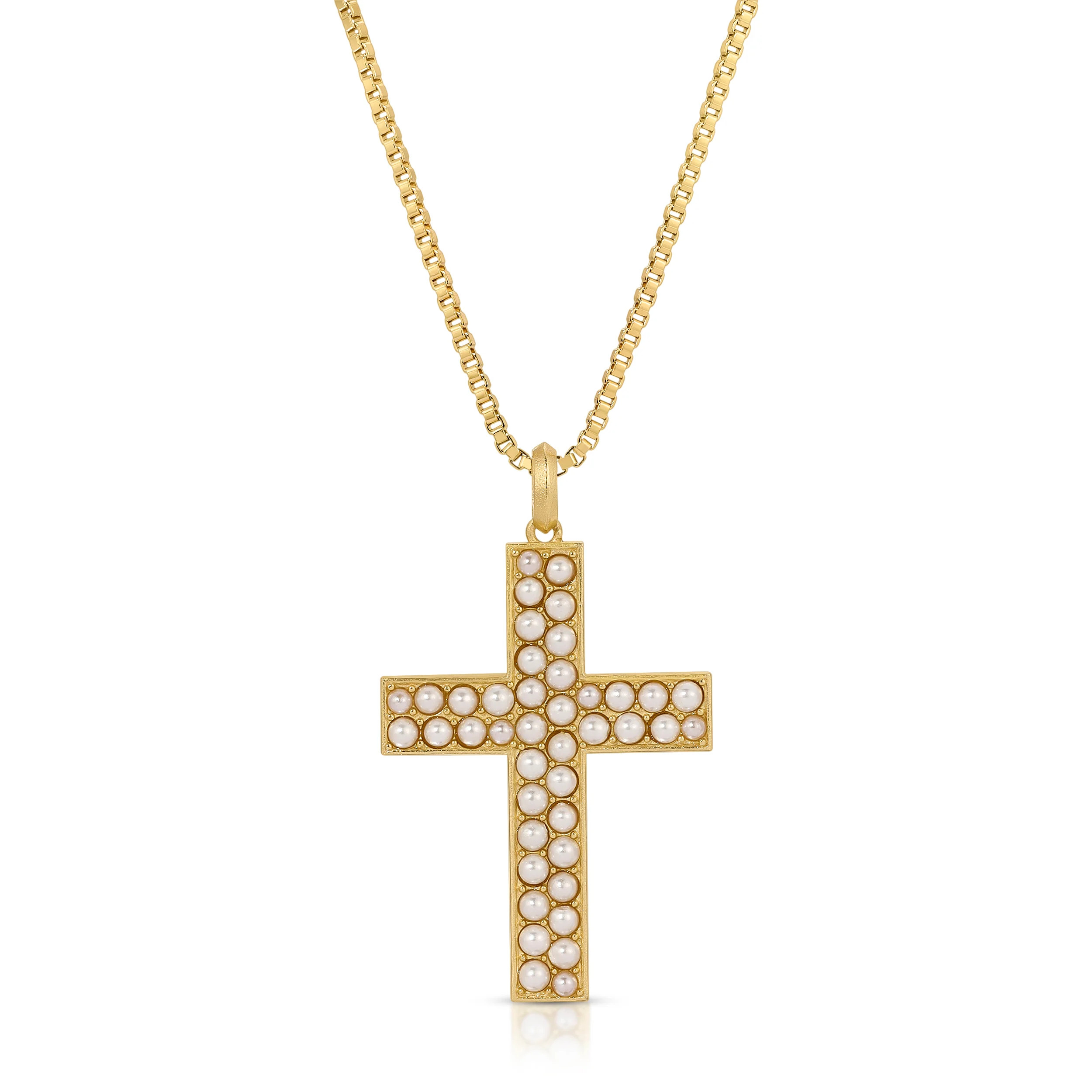 Elpis Cross Necklace - Pearl | Joy Dravecky