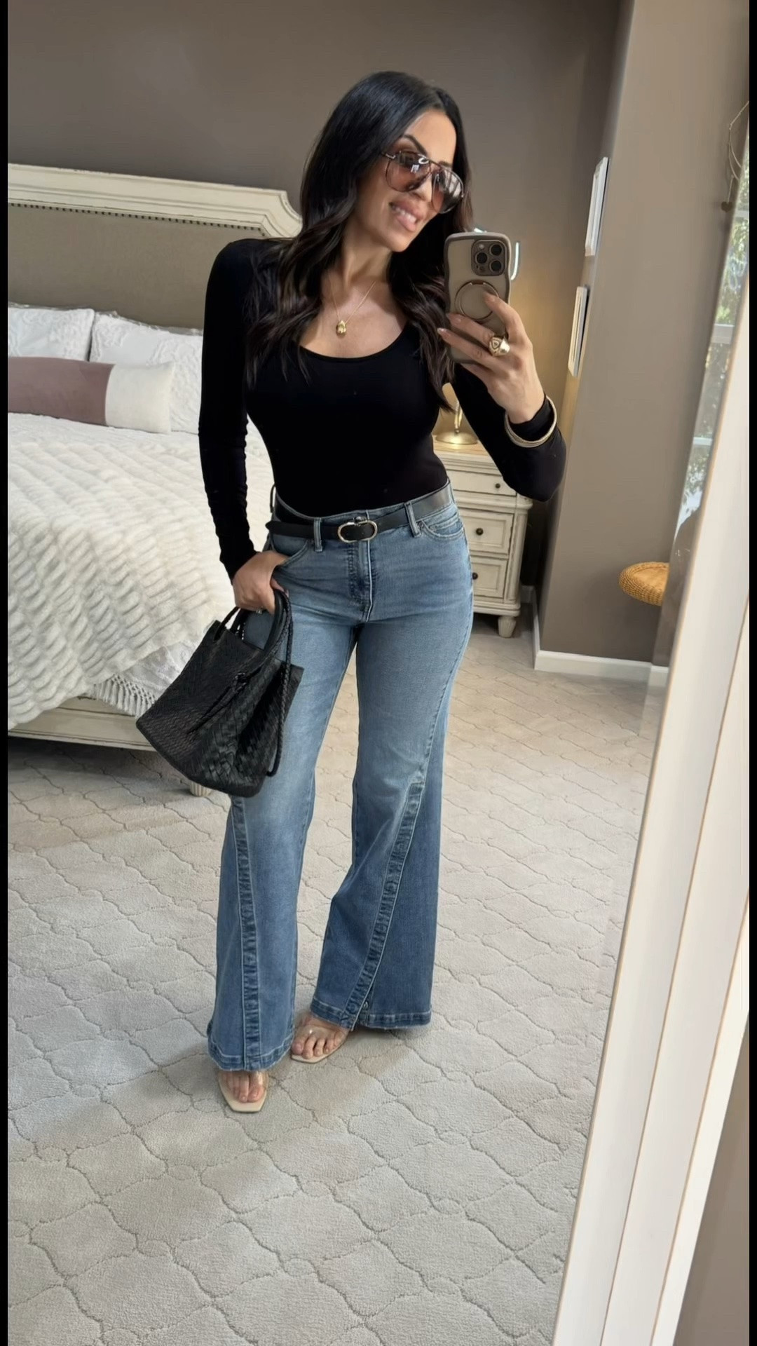 Found my absolute favorite jeans! 👖✨ You won't believe it, but they are only $32 at Walmart. The best part? You can even pick your perfect length! Run, don't walk! 🏃‍♀️💨 #walmartstyle #fashiononabudget #denimstyle #ootd