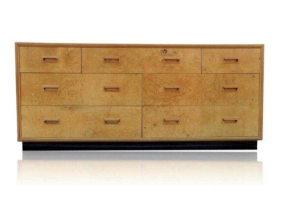 Burl Wood Dresser Henredon Scene Two Credenza Olive Ash Burl Wood Console Milo Baughman Style Mid... | Etsy (US)