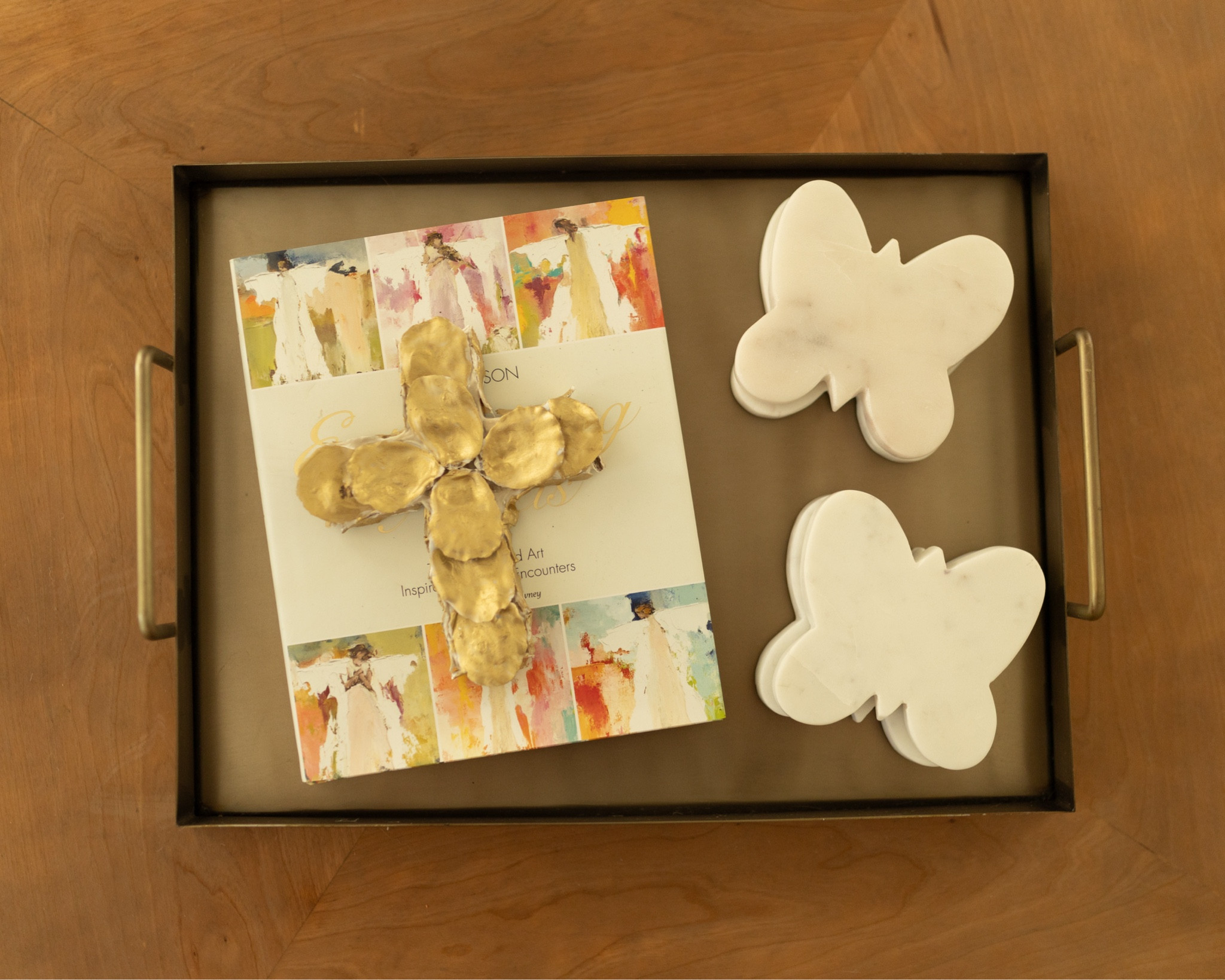 Coffee table tray and decor! Love this butterfly coasters so much🦋

#LTKHome #LTKFamily #LTKFindsUnder50