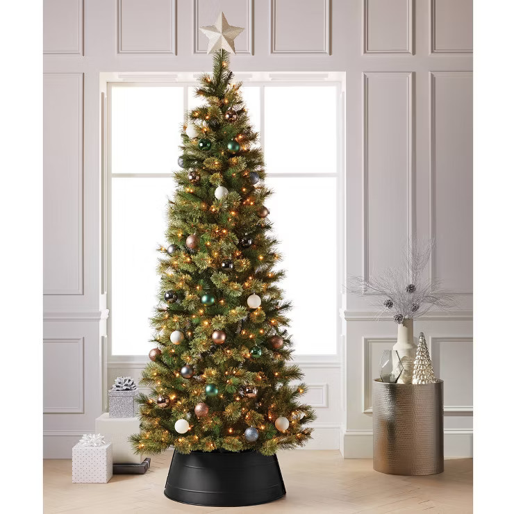25" Metal Tree Collar Matte Black - Wondershop™ | Target