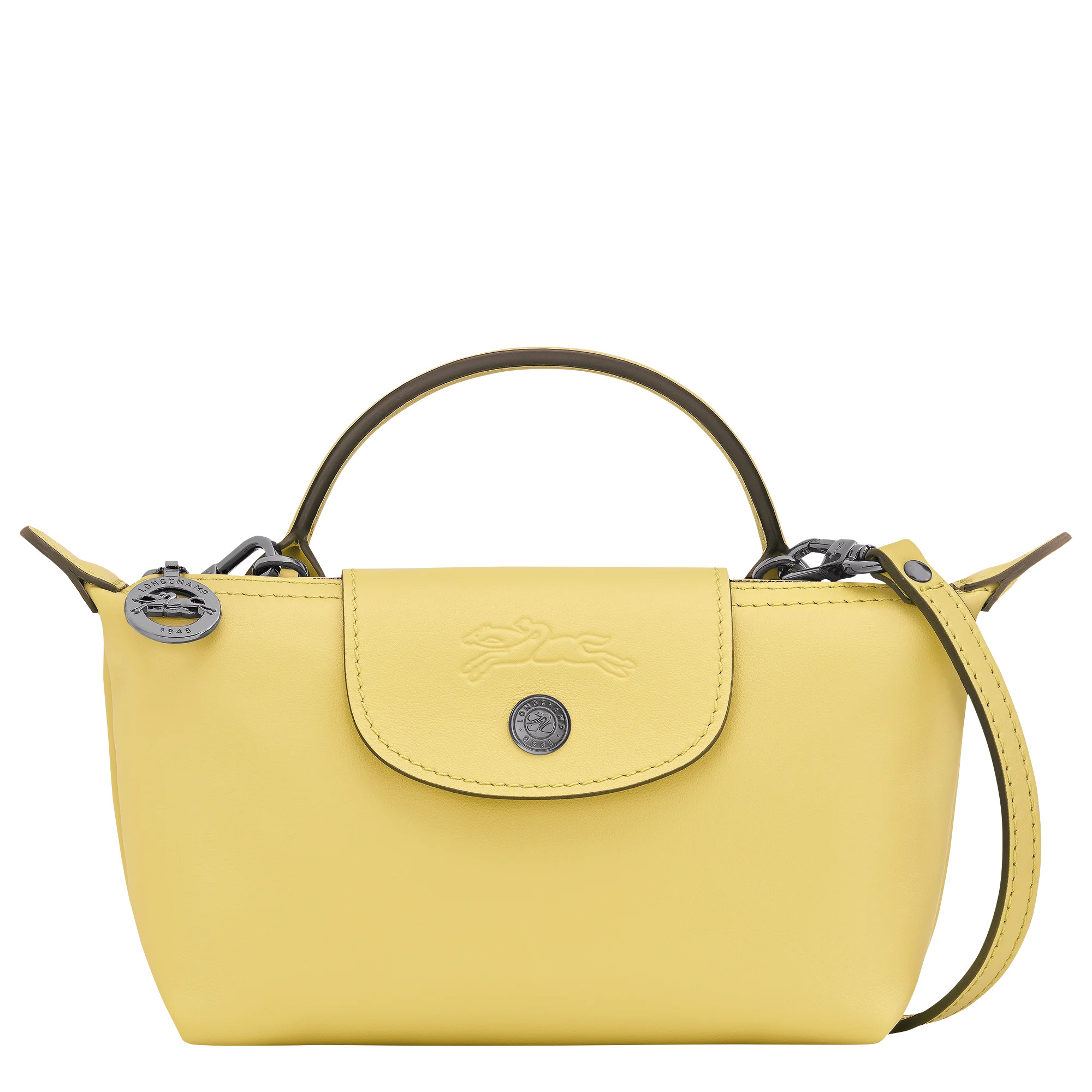 Le Pliage Xtra XS Pouch Lime - Leather | Longchamp US | Longchamp