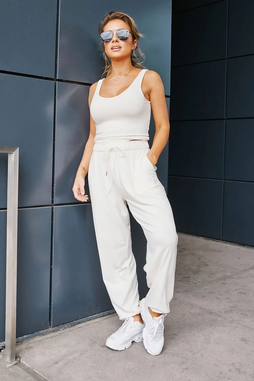 SUNDAY FUNDAY IVORY SWEATPANT | Kittenish