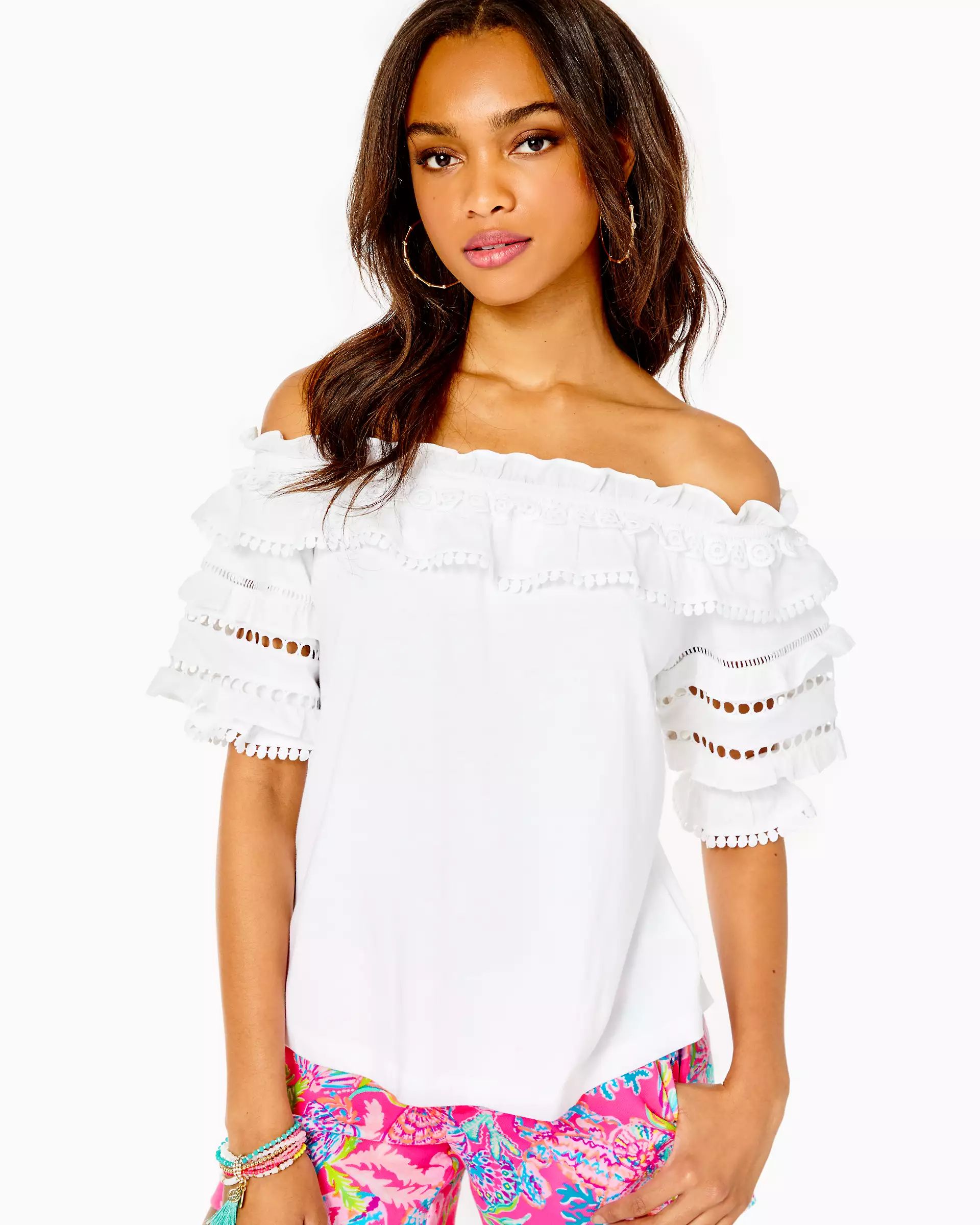 Brentwood Off-The-Shoulder Top | Lilly Pulitzer | Lilly Pulitzer