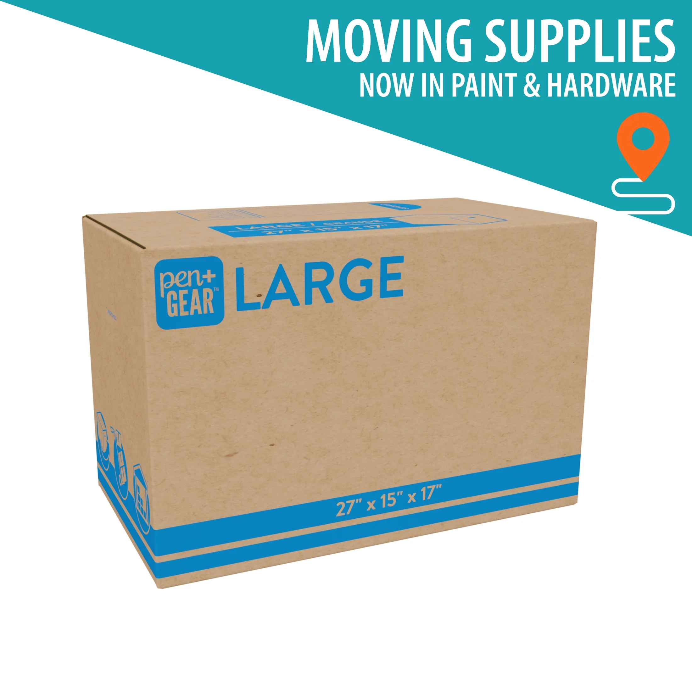Pen+Gear Large Moving Boxes, 24L x 16W x 19H, Kraft - Walmart.com | Walmart (US)