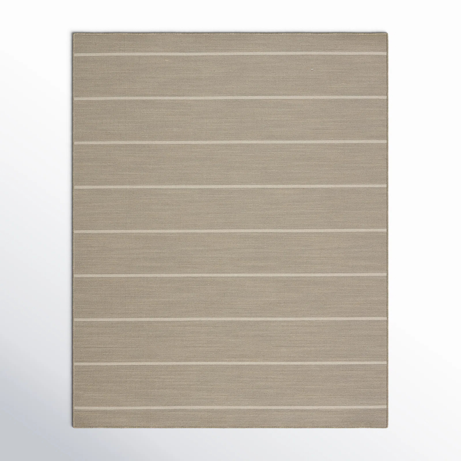 Creekmont Striped Handmade Flatweave Wool Area Rug in Brown/Light Gray | Birch Lane