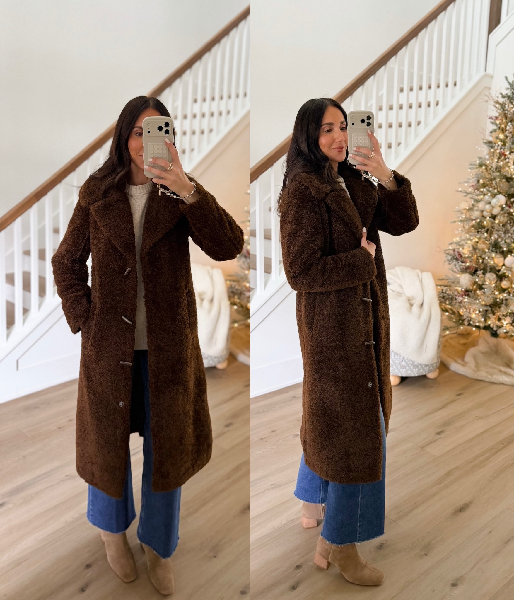 This brown coat I’m obsessed!! So cute and so classy. Easy to wear. Warm coat cute elevated look mom approved fashion brown jacket Annabrstyle 

#LTKdayinmylife #LTKootd #LTKmomlife
