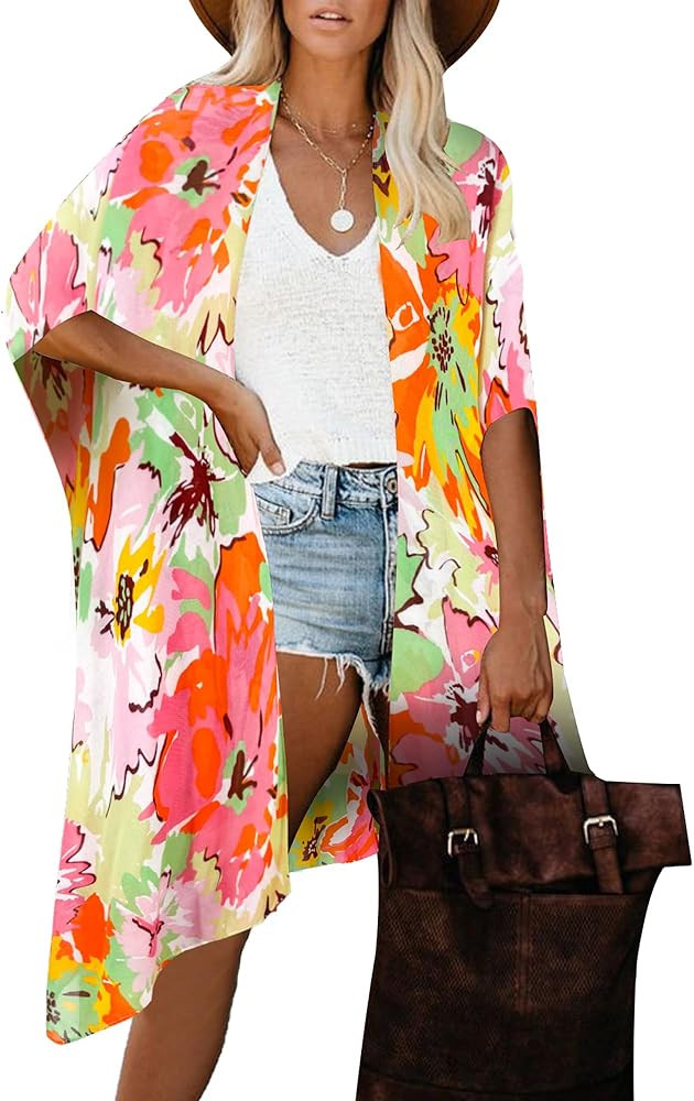 Moss Rose Women Summer Bikini Kimono Bathing Suit Cover Ups for Swimwear | Amazon (US)