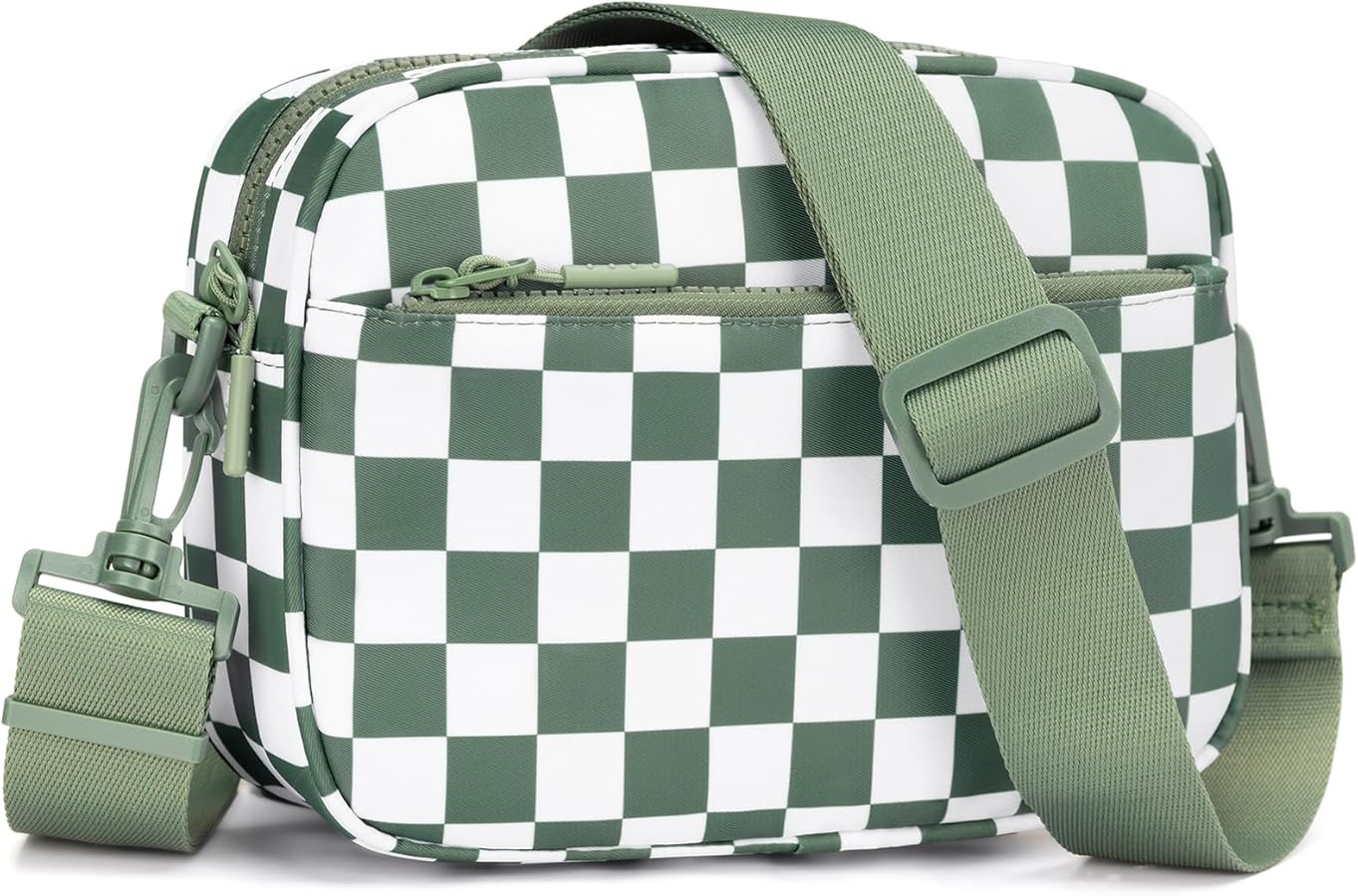 Checkered Crossbody Bag for Women Small Cute Purses Trendy Shoulder Handbags Wide Strap | Amazon (US)