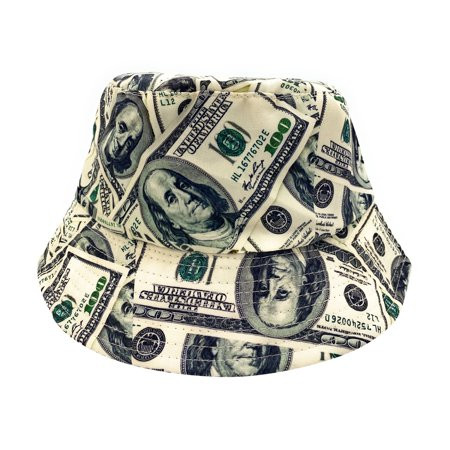 Empire Cove 100 Dollar Bill Money Reversible Bucket Hat Fisherman Cap Women Men Old | Walmart (US)