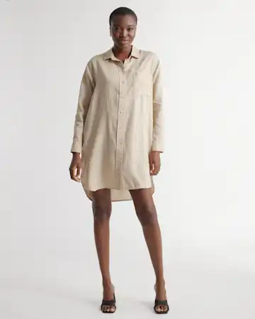 100% European Linen Shirt Dress | Quince