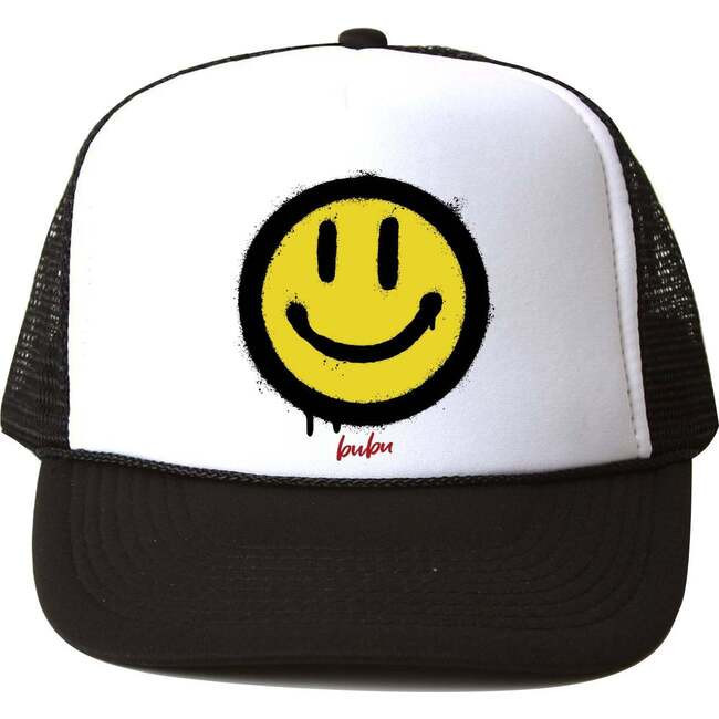 Smiley Face Hat, Black | Maisonette