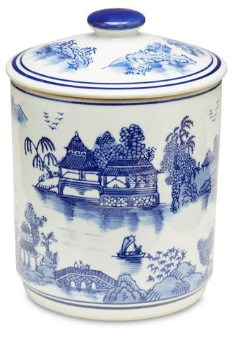 Blue Willow Canister w/Lid | One Kings Lane