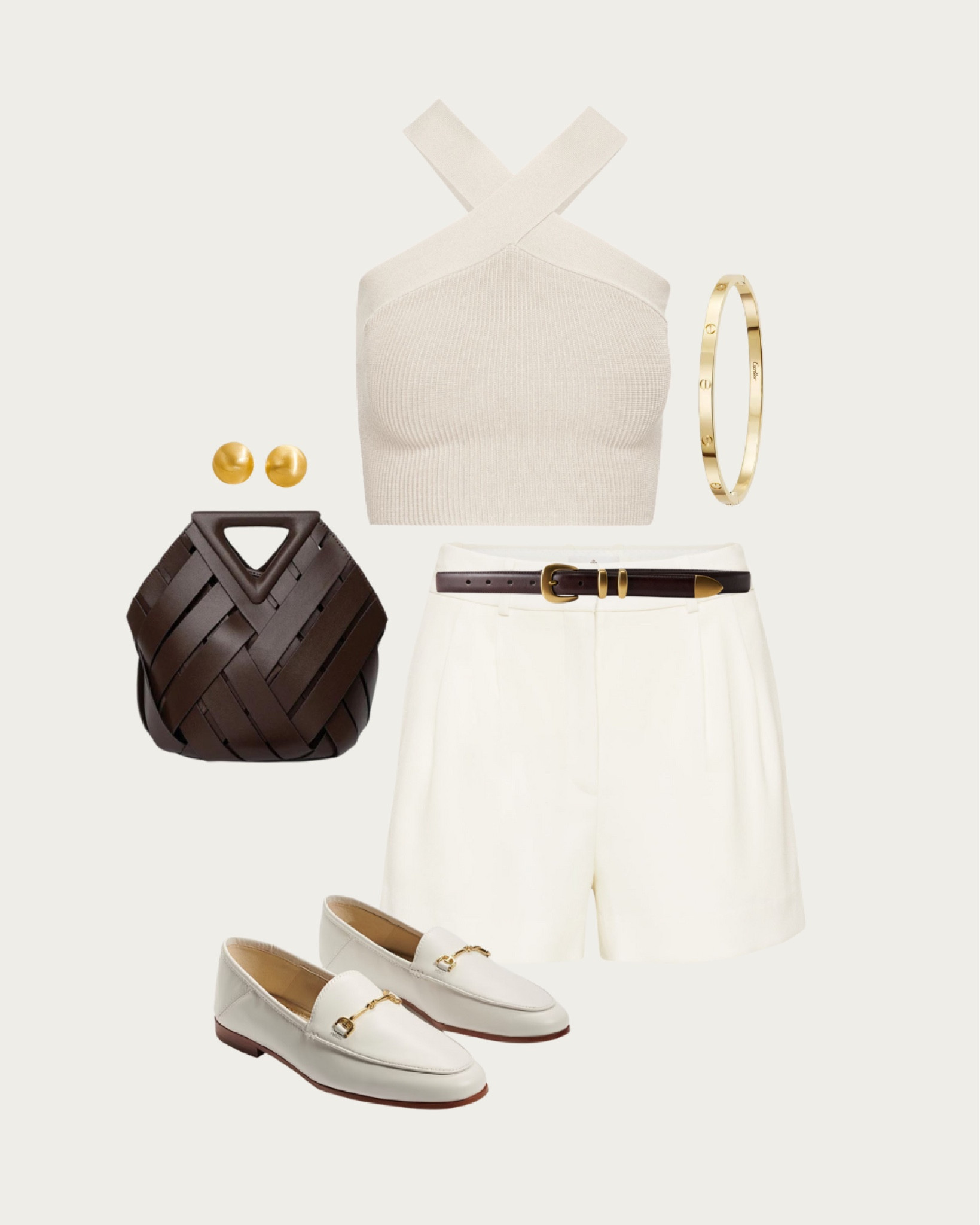 Dive into summer with elegance! This curated outfit pairs a chic cross-front knit top with versatile high-waisted shorts, accessorized to perfection with gold-tone jewelry and sleek loafers. Ready to own this look? Find exclusive pieces linked to my LTK account! Perfect for any daytime event or an upscale casual evening. 🌞✨ #SummerVibes #ElegantStyle #GetTheLook


#LTKstyletip #LTKtravel #LTKU