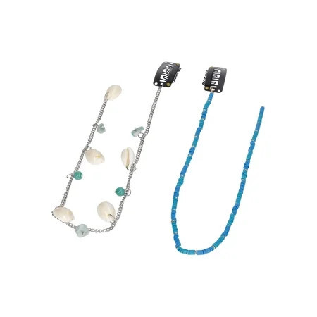 No Boundaries Shell Hair Charm Clip, 2-Pack, Women's | Walmart (US)