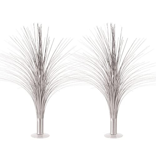 Beistle 2-Pack Metallic Spray Centerpiece, Shimmering Silver Decoration for New Years, Awards Night, & Birthday Parties, Table Decor for Events, 19” | Amazon (US)