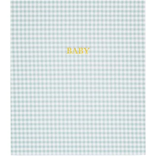Sugar Paper x Maisonette Baby Book, Blue Gingham | Maisonette