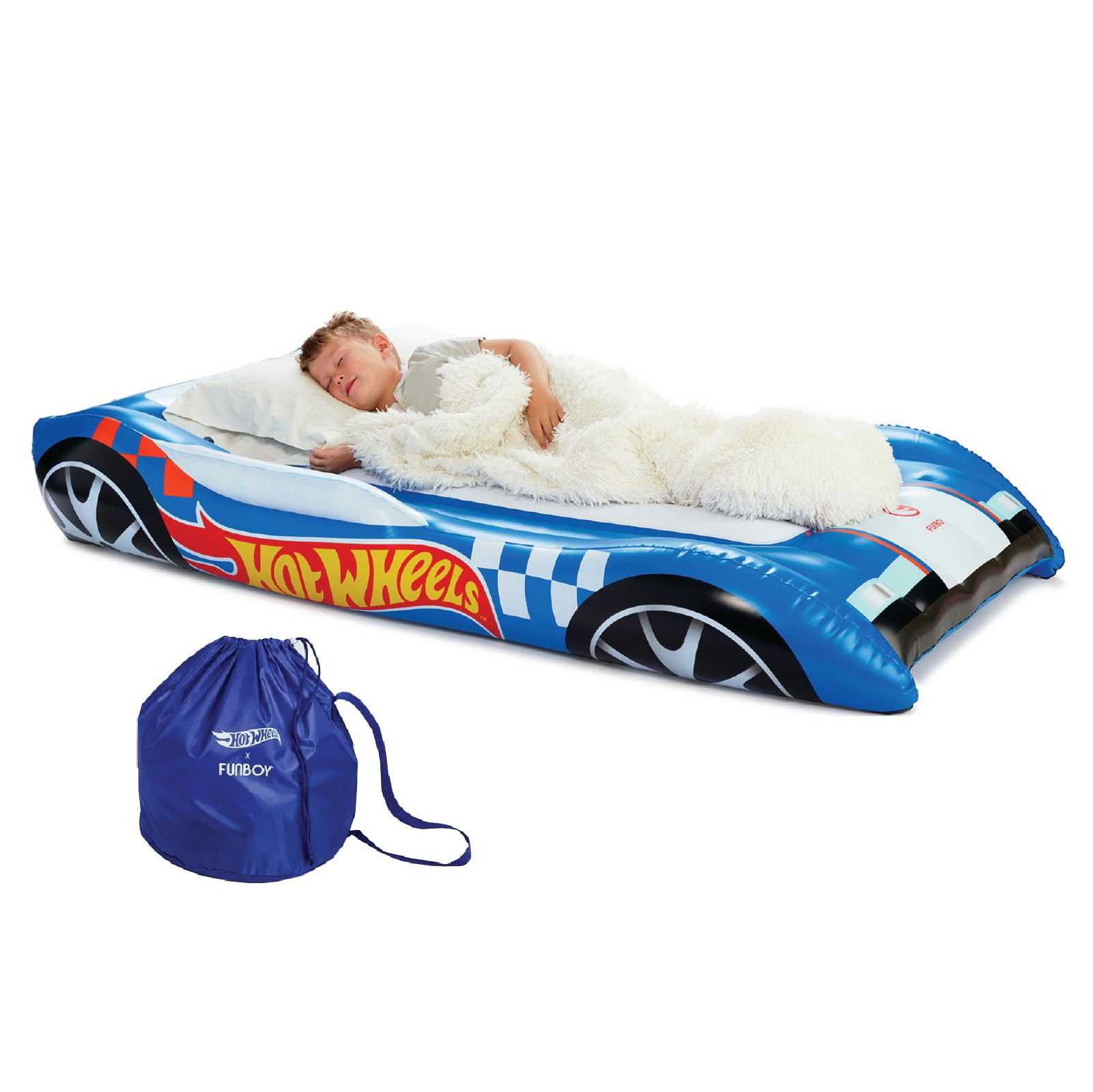Hot Wheels & FUNBOY Kids Sleepover Bed & Air Mattress. Perfect for Sleepovers. Includes Carrying ... | Amazon (US)