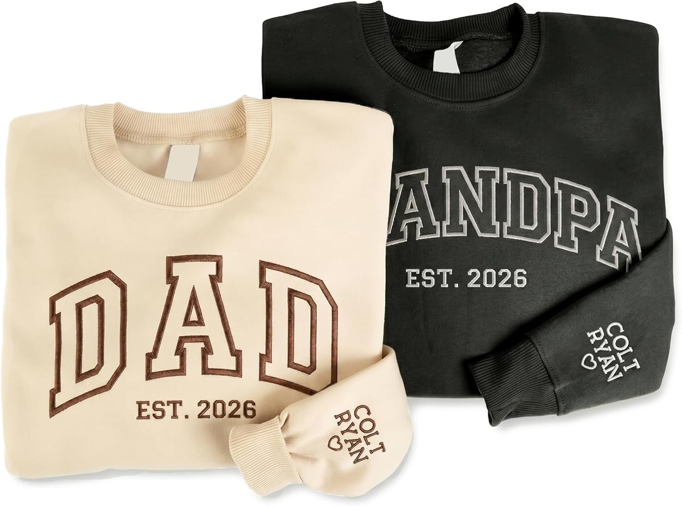 NAZENTI Custom Dad Embroidered Sweatshirt, Personalized Daddy Hoodie Shirt with Kid's Names and H... | Amazon (US)