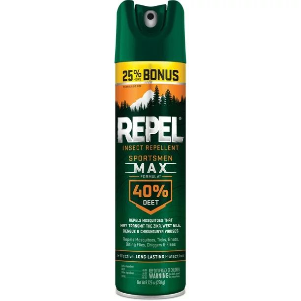 Repel Insect Repellent Sportsmen Max Formula 40% DEET, 8.125-oz | Walmart (US)