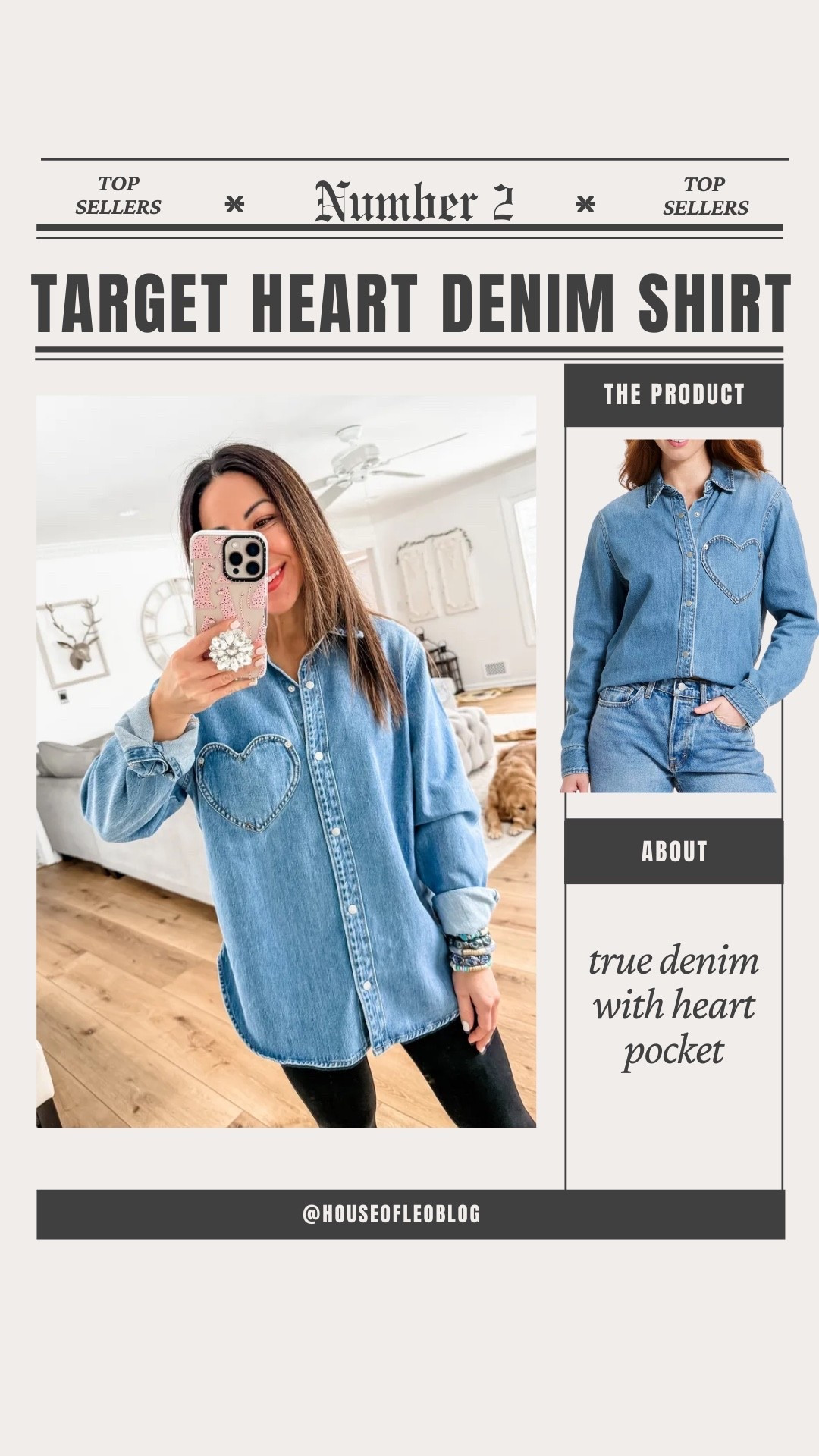 Wearing small denim shirt, target style

#LTKValentine #LTKOver40