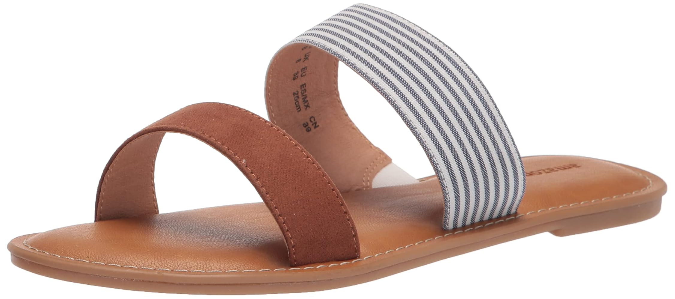Amazon Essentials Women's Two Band Slip On Open Toe Sandal | Amazon (US)
