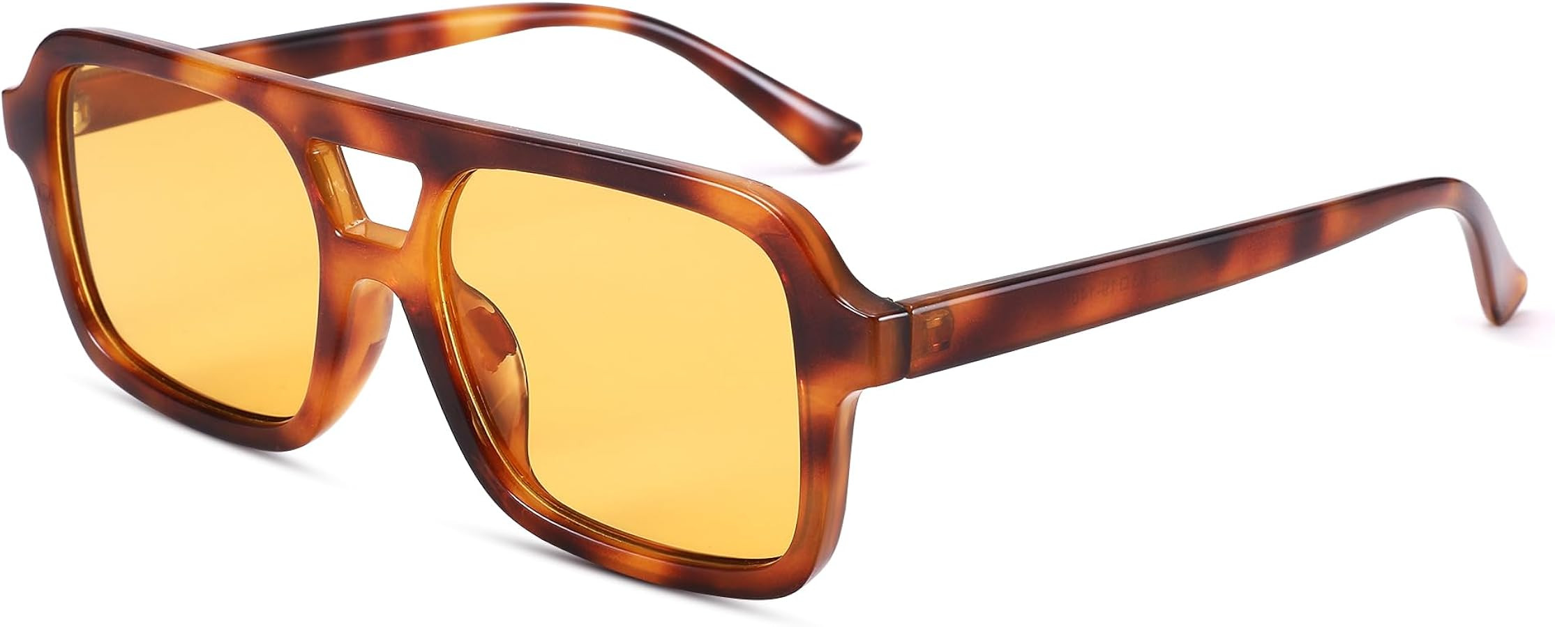 LIU·WEN Vintage Square 70s Aviator Sunglasses for Women Men - Retro Trendy Rectangle Shades | Amazon (US)