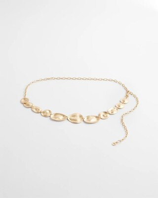 Women's Chico's Gold-Tone Pebbles Chain Belt | Chico's
