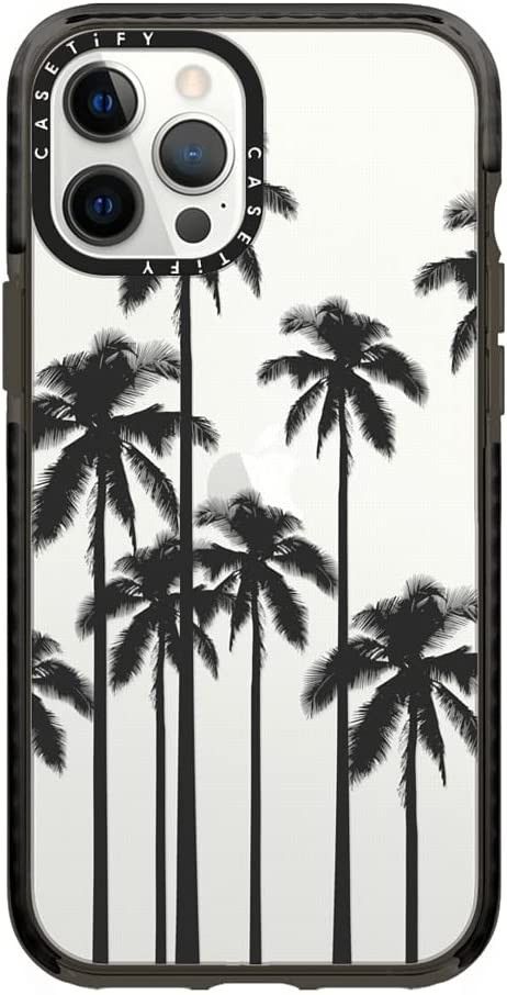 Amazon.com: CASETiFY Impact Case for iPhone 12 Pro Max - Black Summer Palm Trees on Transparent B... | Amazon (US)