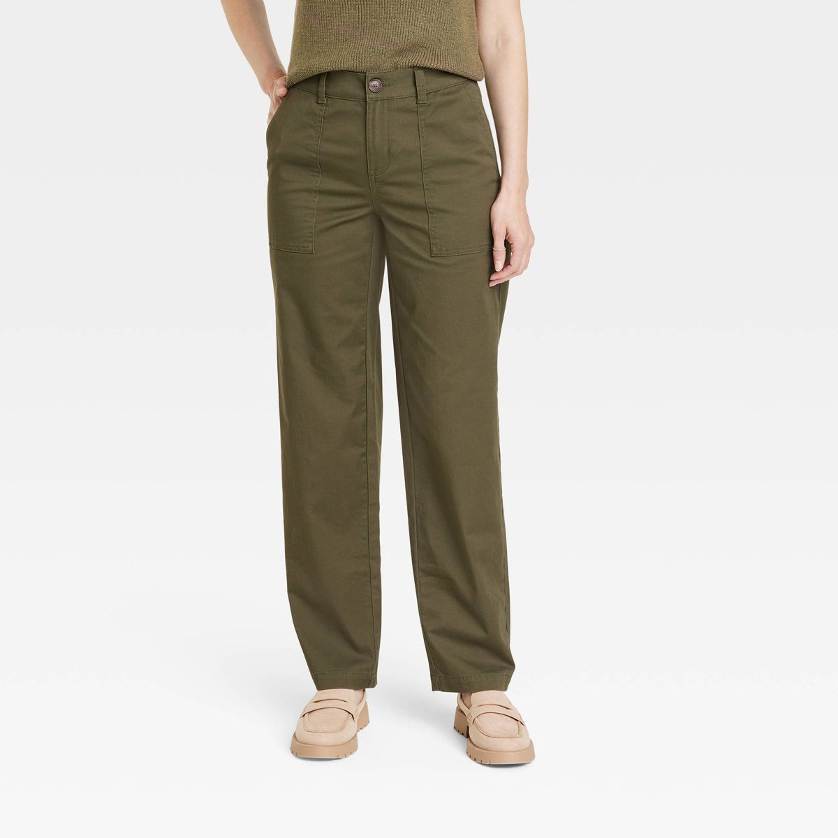 Women's Mid-Rise Slim Regular Fit Full Pants - A New Day™ | Target