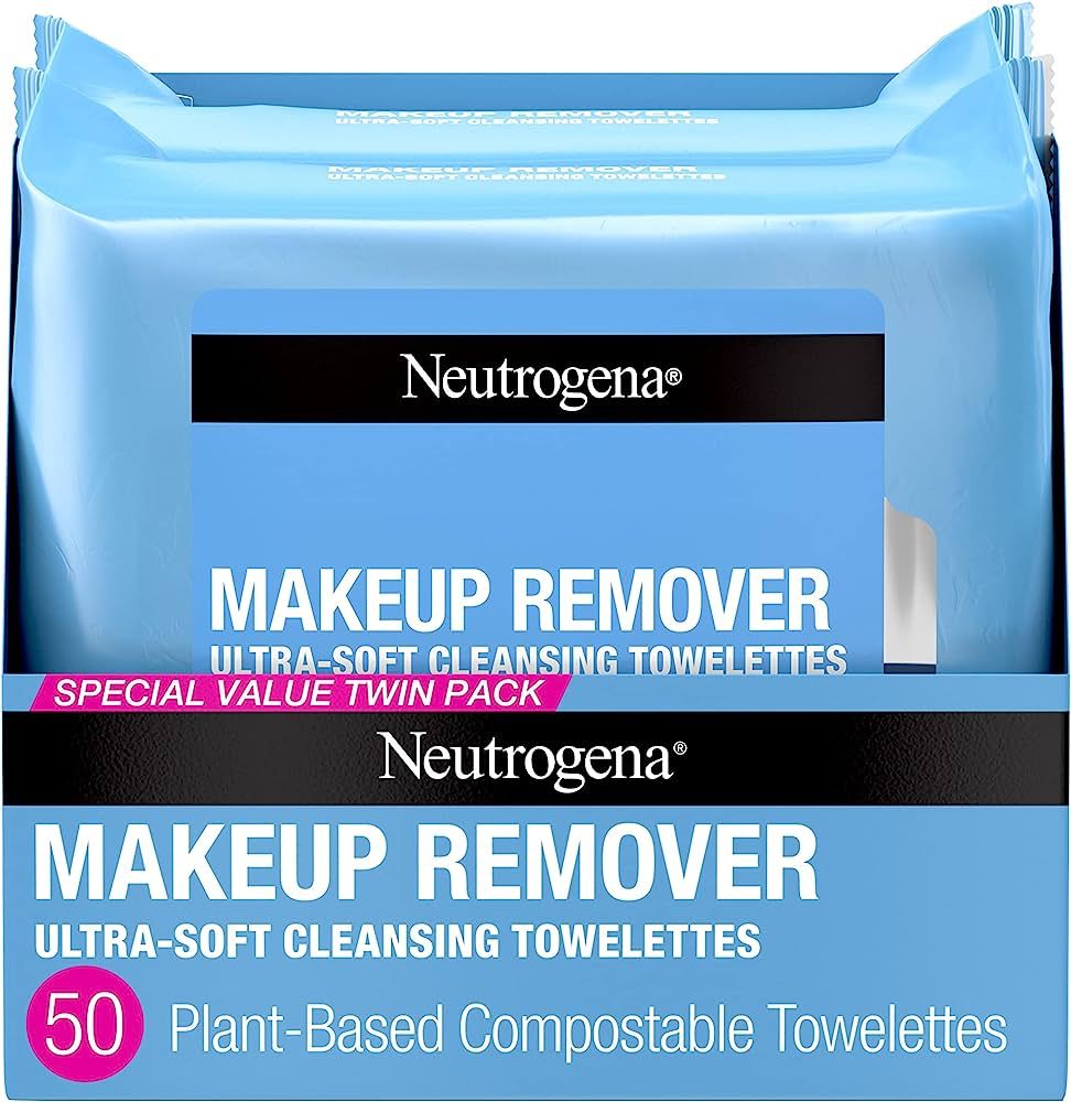 Neutrogena Cleansing Fragrance Free Makeup Remover Face Wipes, Cleansing Facial Towelettes for Wa... | Amazon (US)