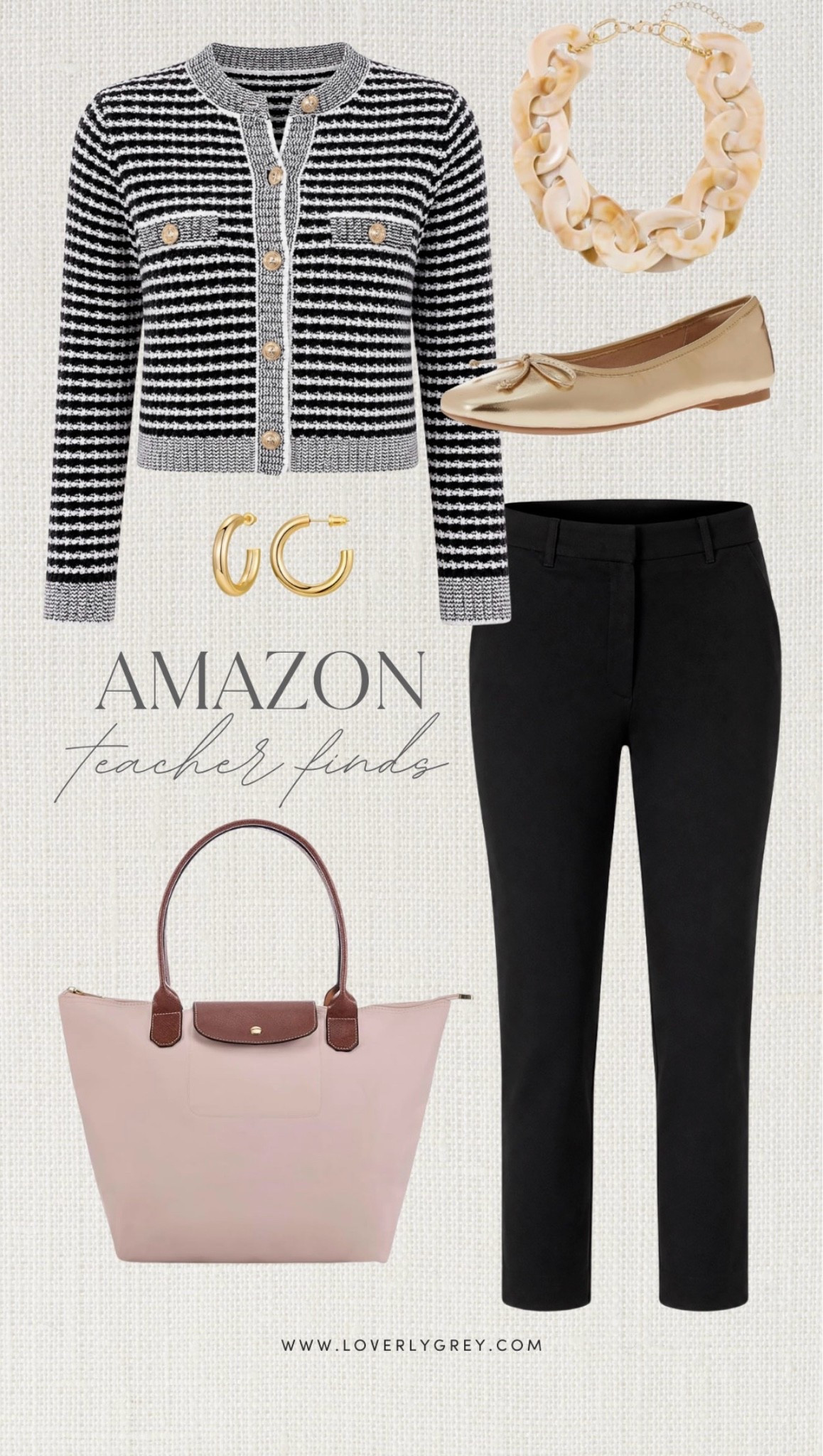 Teachers, how cute is this Amazon outfit?! I love the classic black and white with the little gold details, and every piece is such a good find for heading back to school!

Loverly Grey, Amazon, teacher outfits, back to school, Amazon fashion finds

#LTKSeasonal #LTKgrwm #LTKootd