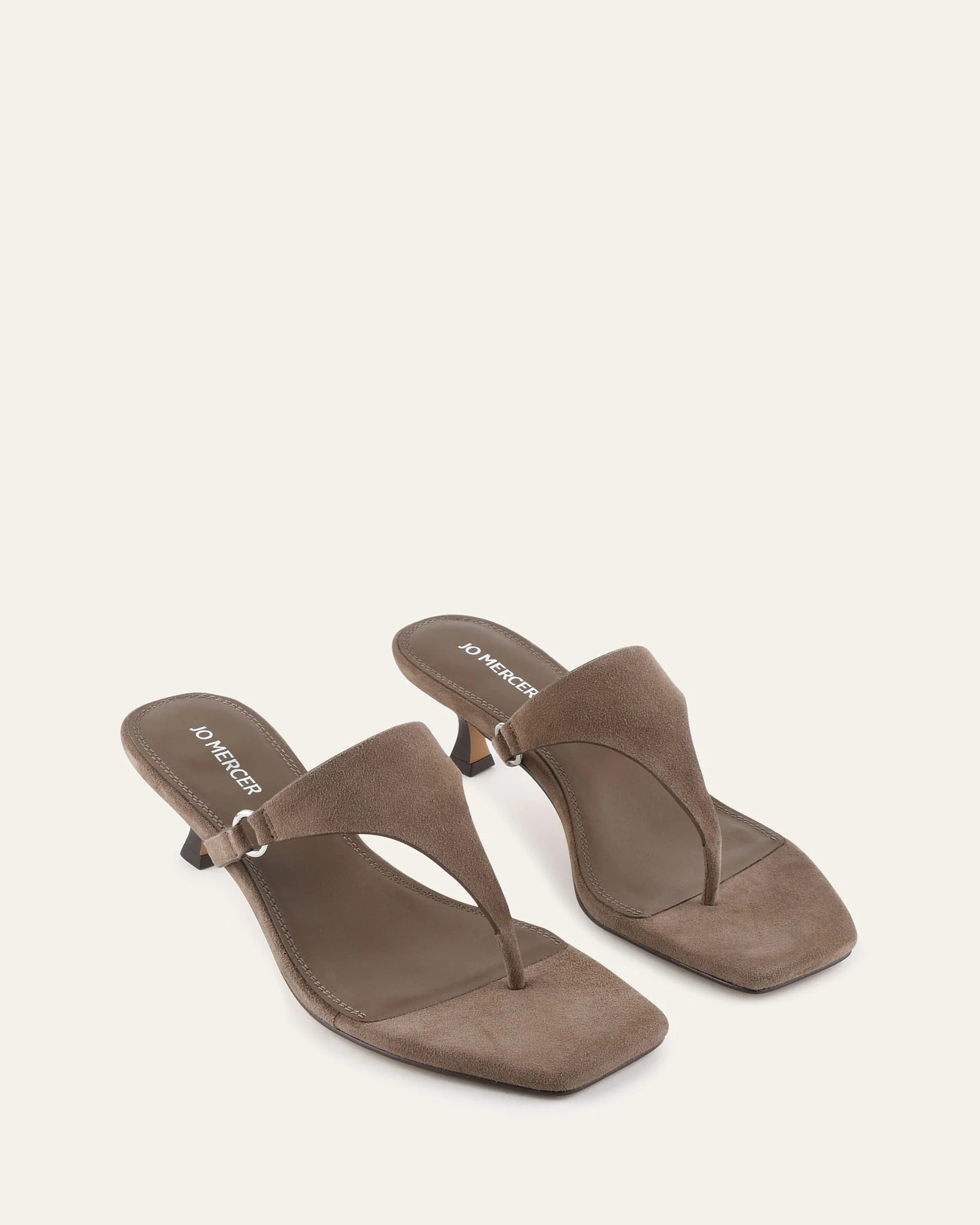 TOKEN LOW HEEL SANDALS ASH SUEDE | Jo Mercer (AU)
