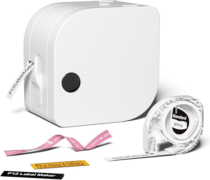 Label Maker Machine with Tape - P12 Portable Bluetooth for Storage, Office, Home, Organizing, Min... | Amazon (US)