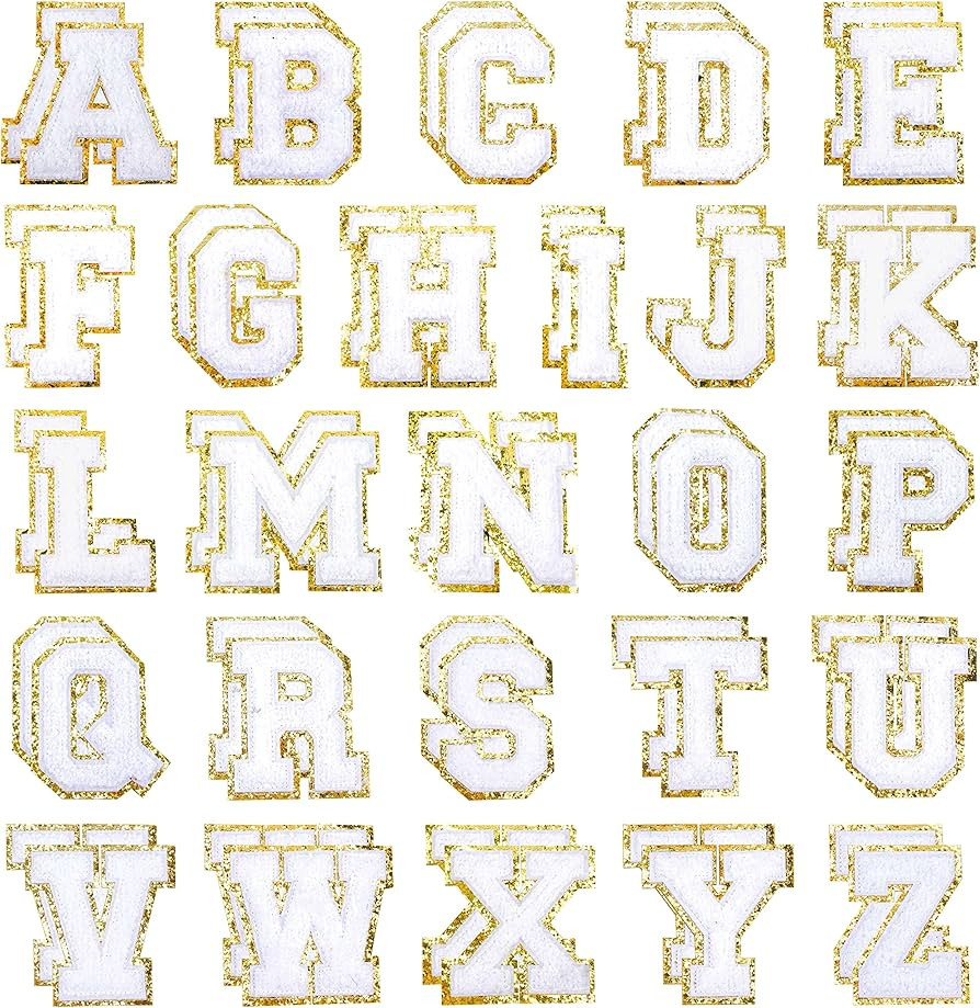 52 Pack 3.14 inch Large Size Letter A-Z Iron On Repair Patches Applique Patches Sewing Clothing B... | Amazon (US)
