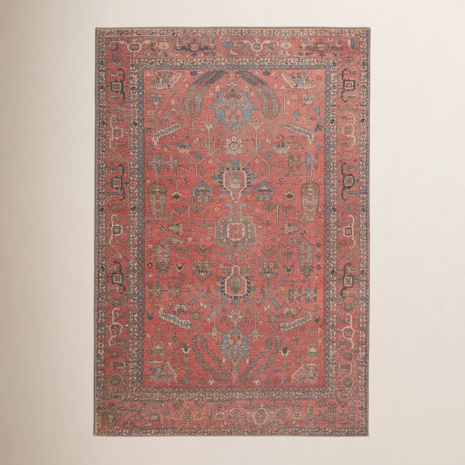 Machine Washable Brixey Oriental Red Area RugByBirch Lane™4.6Rated 4.6 out of 5 stars.143 Revie... | Wayfair North America