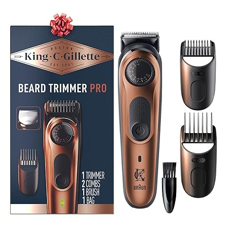 King C. Gillette Beard Trimmer PRO, 40 Length Settings, Cordless Design, Holiday Gifts for Men, 1... | Amazon (US)