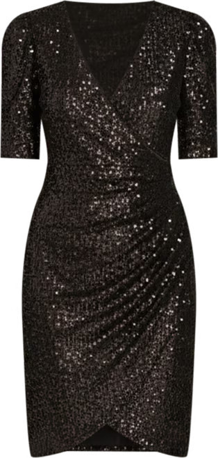 Calvin Klein Petite Sequined Puff-Sleeve Dress - Macy's | Macy's
