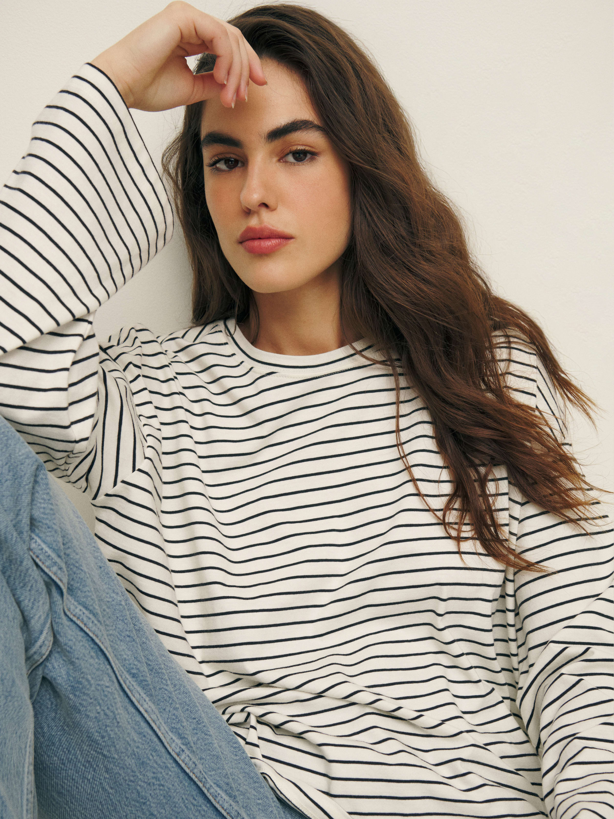 Oversized Long Sleeve Tee | Reformation (Global)