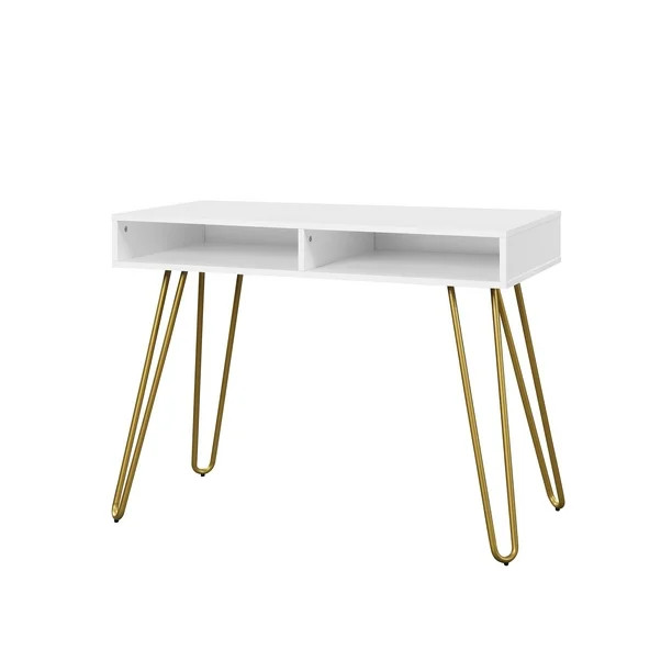 Mainstays Hairpin Writing Desk, White | Walmart (US)