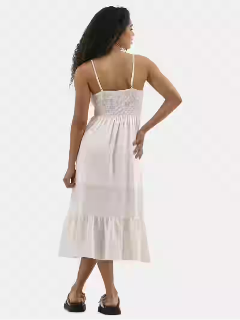 No Boundaries Cami Peasant Midi Dress, Women's | Walmart (US)