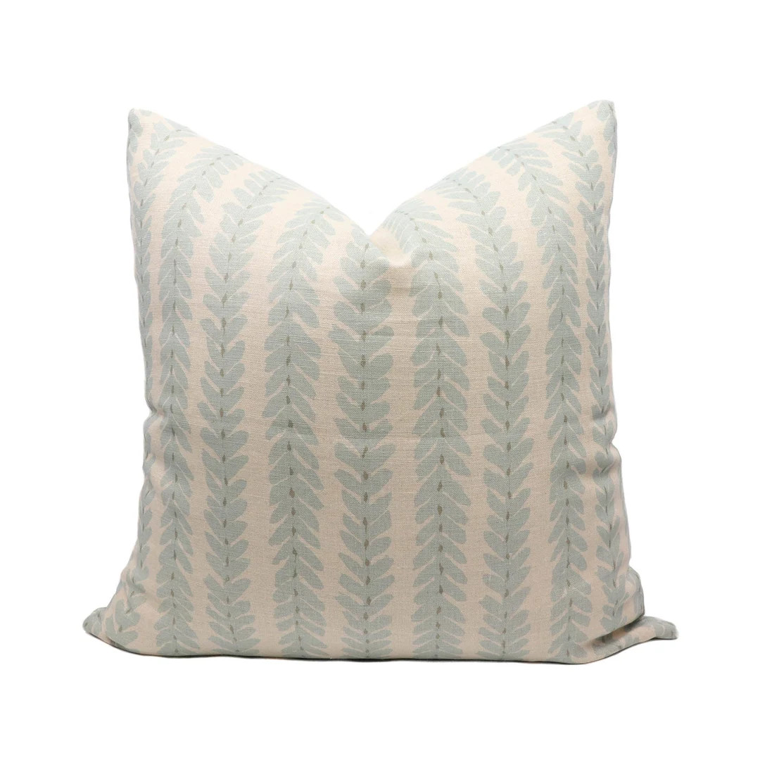 Schumacher Woodperry Pillow Cover in Blue WOOD001 // Designer Pillow // High End Pillow // Decora... | Etsy (US)