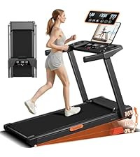 16% Incline Treadmill with Handle, 3-in-1 Portable Treadmills for Home and Office, Foldable Tread... | Amazon (US)