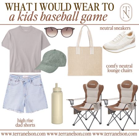 Summer outfit / Sneakers / Baseball Game / Dad Shorts / Mom outfit / Neutral Outfit / Abercrombie/ Amazon / Casual Outfit 

#LTKunder50 #LTKstyletip #LTKSeasonal