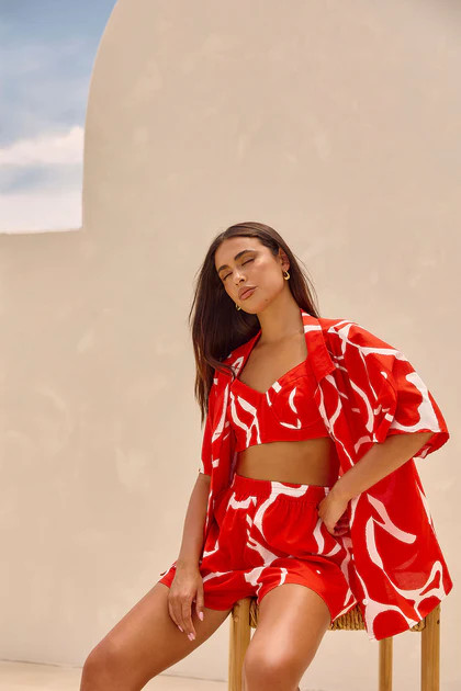 Seona Top - Evoke Red | Sabo Skirt US