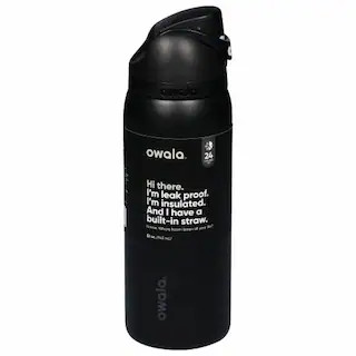 Owala FreeSip Stainless Steel Water Bottle - Very Very Dark Black | Kroger
