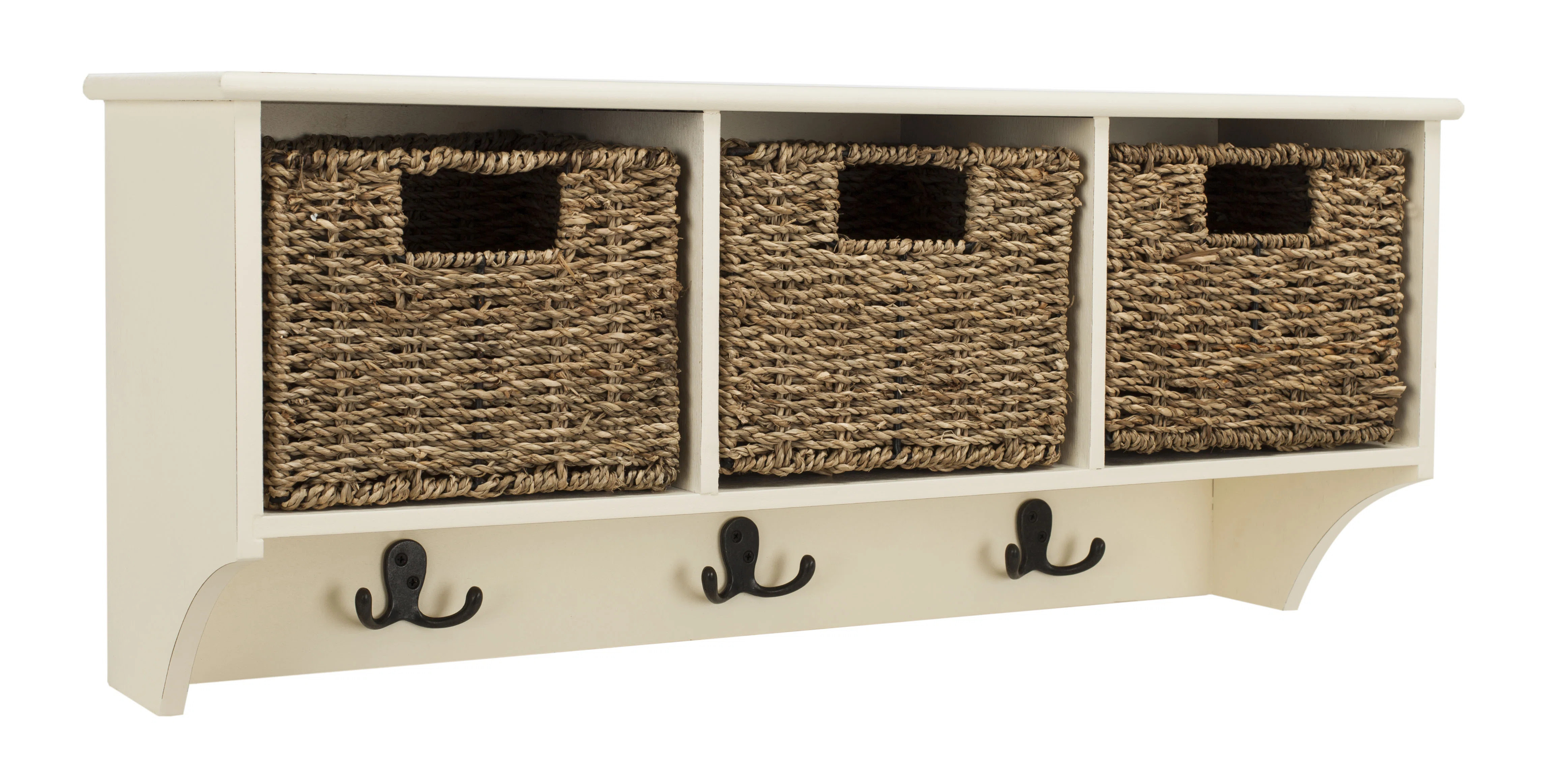 Stylish and Durable Wall Hook – 3-Basket Hanging Storage Rack with Removable Basket for Home De... | Wayfair North America