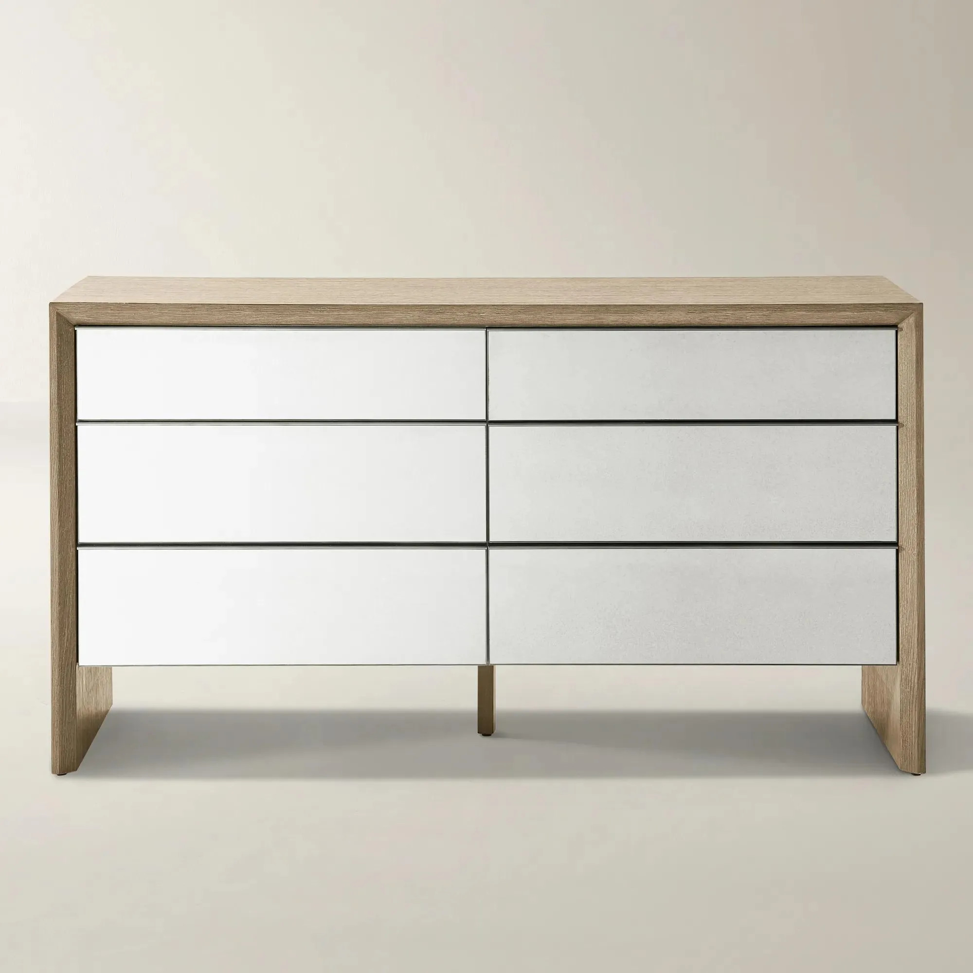 Glimmer Mirrored Seadrift Oak 6-Drawer Dresser (65") | Z Gallerie | Z Gallerie